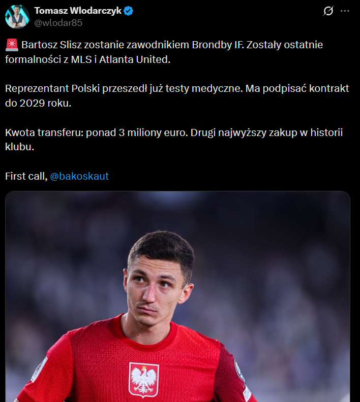 HERE WE GO! Bartosz Slisz za PONAD 3 MLN EURO wraca do Europy!